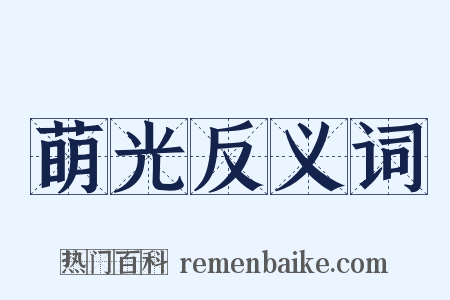 萌光反义词是什么意思的图片